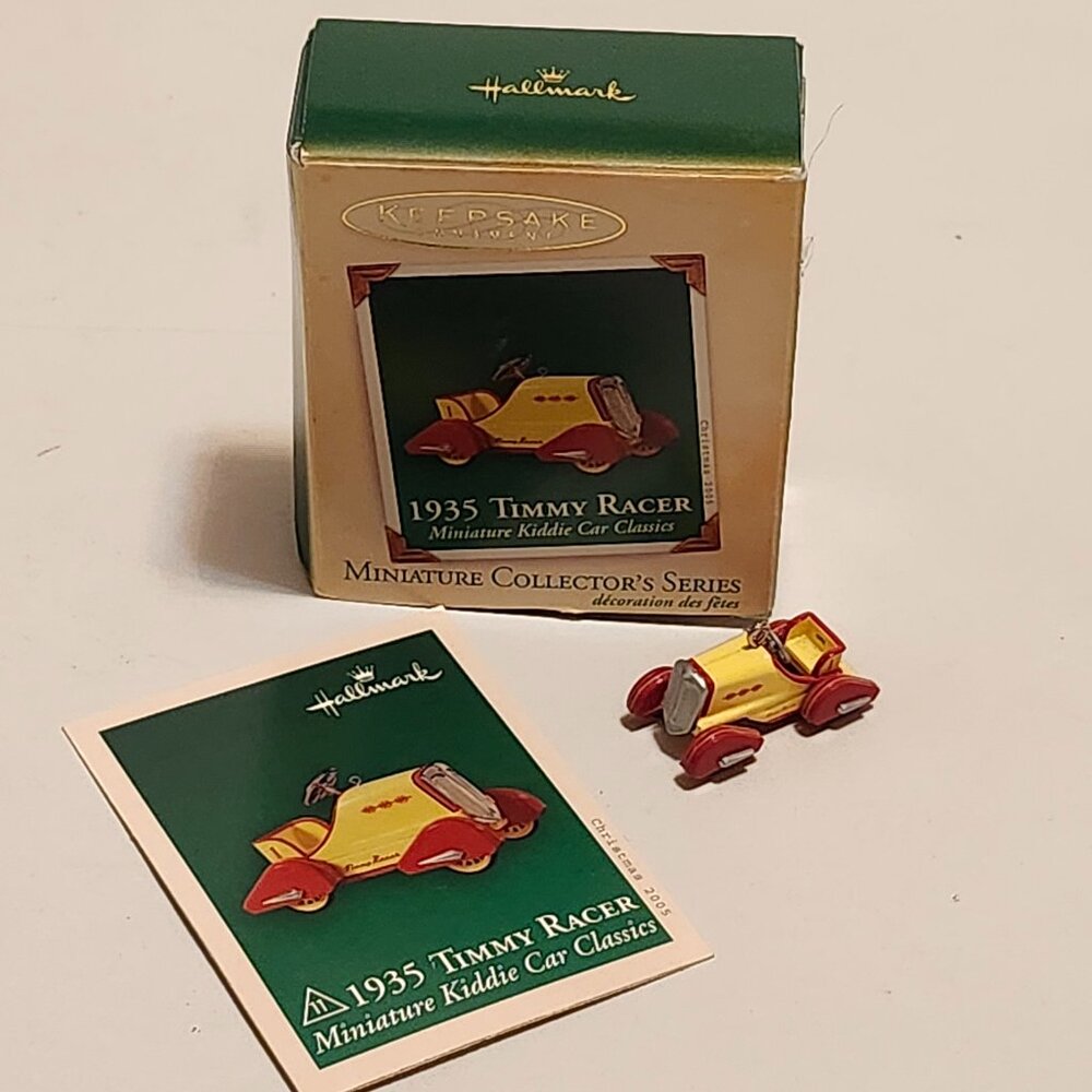 ADORABLE Hallmark 1935 Timmy Racer Miniature Kiddie Car Classics 2005